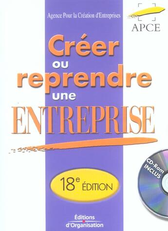 Couverture du livre « Creer ou reprendre une entreprise (18e édition) » de  aux éditions Organisation