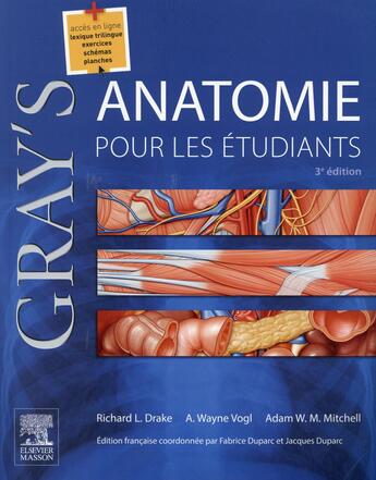 Couverture du livre « Gray's anatomie pour les étudiants (3e édition) » de  aux éditions Elsevier-masson