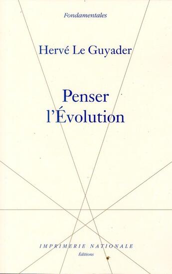 Couverture du livre « Penser l'évolution » de Le Guyader Herve aux éditions Actes Sud