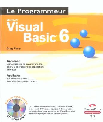 Couverture du livre « Visual basic 6 » de Greg Perry aux éditions Pearson