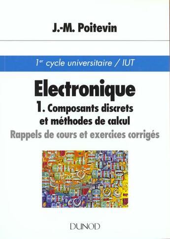 Couverture du livre « Electronique » de Jean-Marc Poitevin aux éditions Dunod