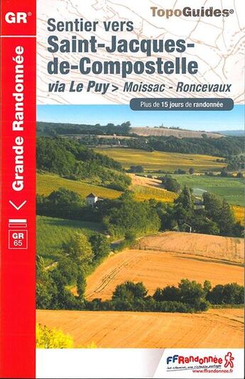 Couverture du livre « Saint-Jacques ; via Le Puy > Moissac-Roncevaux : GR65 (édition 2017) » de  aux éditions Ffrp