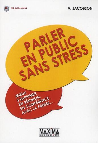 Couverture du livre « Parler en public sans stress » de Victor Jacobson aux éditions Maxima