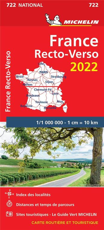 Couverture du livre « France recto/verso (édition 2022) » de Collectif Michelin aux éditions Michelin