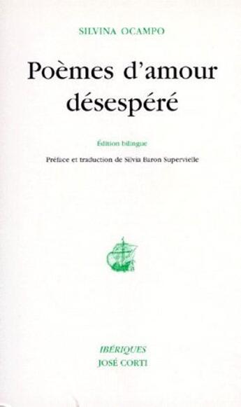 Couverture du livre « Les poèmes d'amour désespéré » de Ocampo/Baron Su aux éditions Corti
