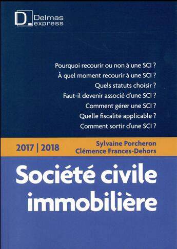 Couverture du livre « Société civile immobilière » de  aux éditions Delmas