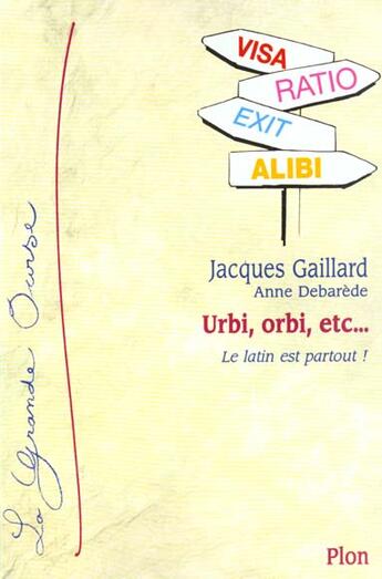 Couverture du livre « Orbi Et Urbi » de Jacques Gaillard aux éditions Plon