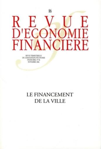 Couverture du livre « Le financement de la ville » de  aux éditions Association D'economie Financiere