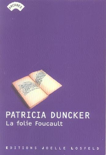 Couverture du livre « La folie foucault » de Duncker Patrici aux éditions Joelle Losfeld