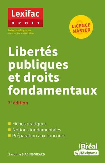 Couverture du livre « Libertés publiques et droits fondamentaux » de Sandrine Biagini-Girard aux éditions Breal