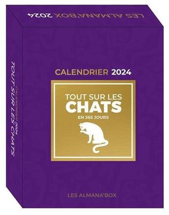 Couverture du livre « Almana box tout sur les chats en 365 jours 2024 » de  aux éditions Editions 365