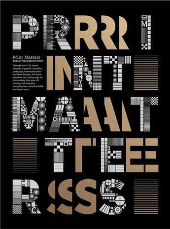 Couverture du livre « Print matters : 20th anniversary edition the cutting edge of print » de  aux éditions Victionary