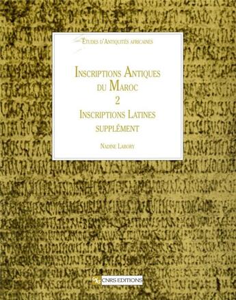Couverture du livre « Etudes D'Antiquites Africaines » de Labory N aux éditions Cnrs