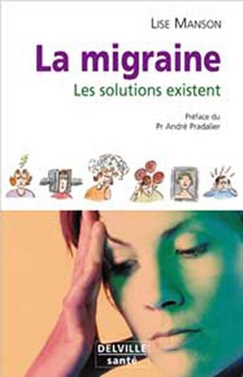 Couverture du livre « Migraine les solutions existent » de Lise Manson aux éditions Delville