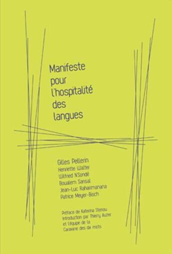 Couverture du livre « Manifeste pour l'hospitalite des langues » de Boualem Sansal aux éditions La Passe Du Vent