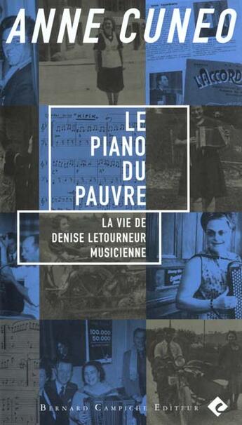 Couverture du livre « Le piano du pauvre » de Anne Cuneo aux éditions Bernard Campiche