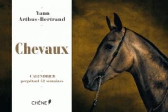 Couverture du livre « Calendrier 52 semaines chevaux » de Yann Arthus-Bertrand aux éditions Chene