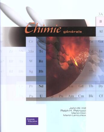 Couverture du livre « Chimie generale » de Hill/Petrucci/Dion aux éditions Pearson