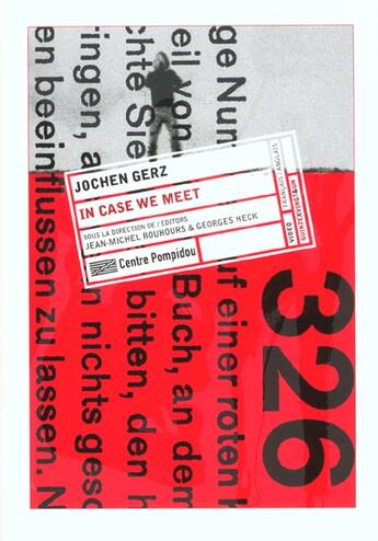Couverture du livre « Jochen gerz (francais-anglais) » de Jean-Michel Bouhours aux éditions Centre Pompidou