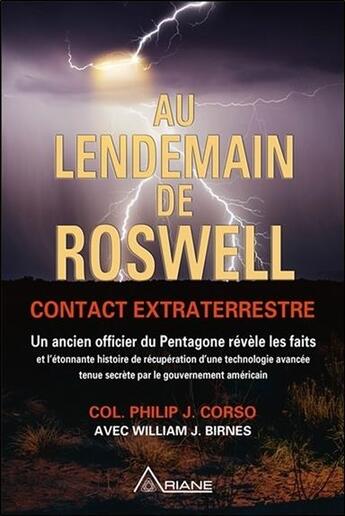Couverture du livre « Au lendemain de Roswell ; contact extraterrestre » de Philip J. Corso aux éditions Ariane