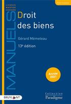 Couverture du livre « Droit des biens (édition 2021) » de Gerard Memeteau aux éditions Bruylant