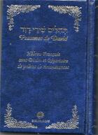 Couverture du livre « Psaumes de david hebreu francais - bleu tehilim » de David aux éditions Biblieurope