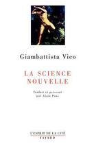 Couverture du livre « La Science nouvelle » de Giambattista Vico aux éditions Fayard