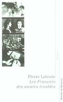 Couverture du livre « Les francais des annees troubles » de Pierre Laborie aux éditions Desclee De Brouwer