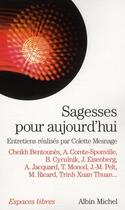 Couverture du livre « Sagesses pour aujourd'hui » de Mesnage-C aux éditions Albin Michel
