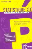 Couverture du livre « Statistique ii » de Alain Piller aux éditions Premium