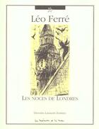 Couverture du livre « Les noces de londres » de Leo Ferre aux éditions La Memoire Et La Mer