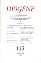 Couverture du livre « Diogene 113 » de Collectifs Gallimard aux éditions Gallimard