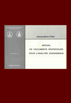 Couverture du livre « Recueil de documents statistiques pour l'analyse économique » de  aux éditions Cujas