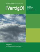 Couverture du livre « VERTIGO T.1/2 ; changements climatiques » de Vertigo aux éditions Editions En Environnement