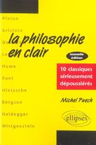Couverture du livre « La philosophie en clair - nouvelle edition (3e édition) » de Michel Puech aux éditions Ellipses