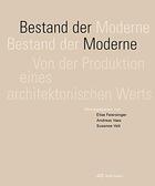 Couverture du livre « Bestand der moderne /allemand » de Elise Feiersinger/ A aux éditions Park Books