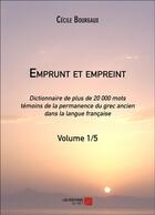 Couverture du livre « Emprunt et empreint » de Cecile Bourgaux aux éditions Editions Du Net