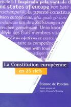Couverture du livre « La constitution europeenne en 20 cles » de De Poncins aux éditions Lignes De Reperes