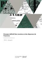 Couverture du livre « Compte définitif des recettes et des dépenses de l'exercice » de Colonie Du Senegal aux éditions Hachette Bnf