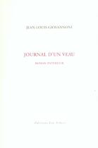 Couverture du livre « Journal d'un veau - roman interieur » de Giovannoni Jean-Loui aux éditions Leo Scheer
