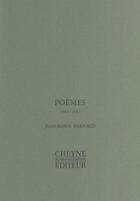 Couverture du livre « Poemes I (1983-1985) » de Jean-Marie Barnaud aux éditions Cheyne