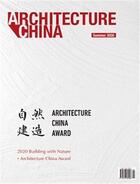 Couverture du livre « Architecture China : 2020 building with nature » de  aux éditions Images Publishing