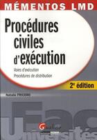 Couverture du livre « Procédures civiles d'exécution (2e édition) » de Natalie Fricero aux éditions Gualino Editeur