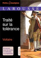 Couverture du livre « Le traité sur la tolérance » de Voltaire aux éditions Larousse