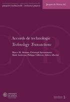 Couverture du livre « Accords de technologie / technology transactions » de Jacques De Werra aux éditions Schulthess