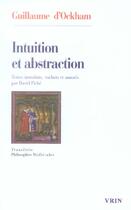 Couverture du livre « Intuition et abstraction - edition bilingue » de D'Ockham/Piche aux éditions Vrin
