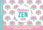 Couverture du livre « Citations zen (édition 2019) » de  aux éditions Editions 365