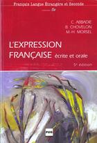 Couverture du livre « Expression francaise nlle couverture » de Abbadie C aux éditions Pu De Grenoble