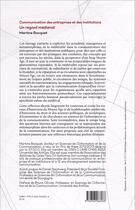 Couverture du livre « Communication des entreprises et des institutions ; un regard médiéval » de Martine Bocquet aux éditions L'harmattan