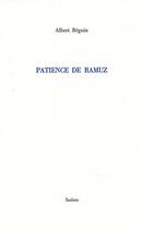 Couverture du livre « Patience de Ramuz » de Albert Beguin aux éditions Isolato